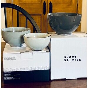 Ceramic nesting bowls Grays